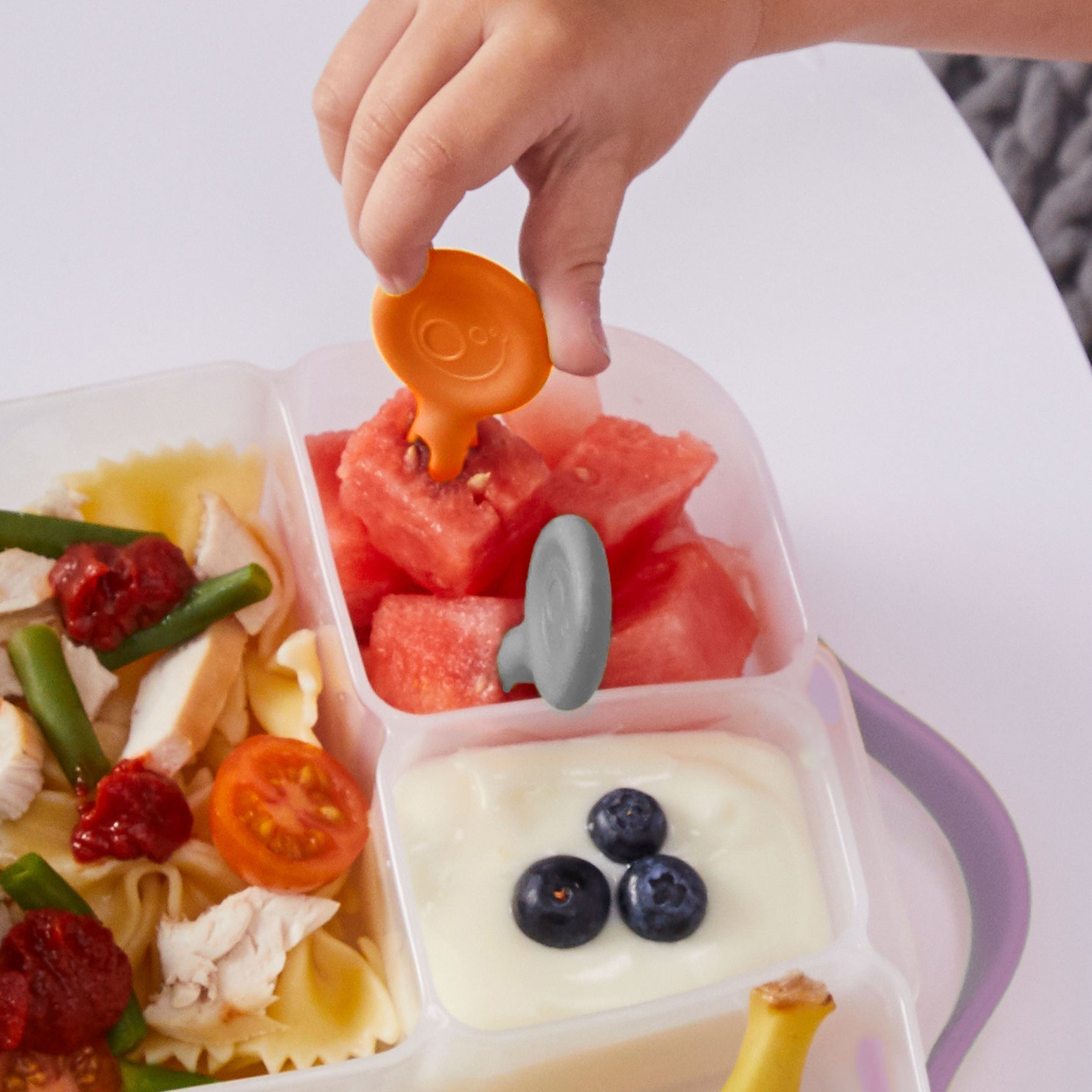 3-pack mini FLORK™ cutlery - pastel 3-pack mini flork - pastel - b.box for kids
