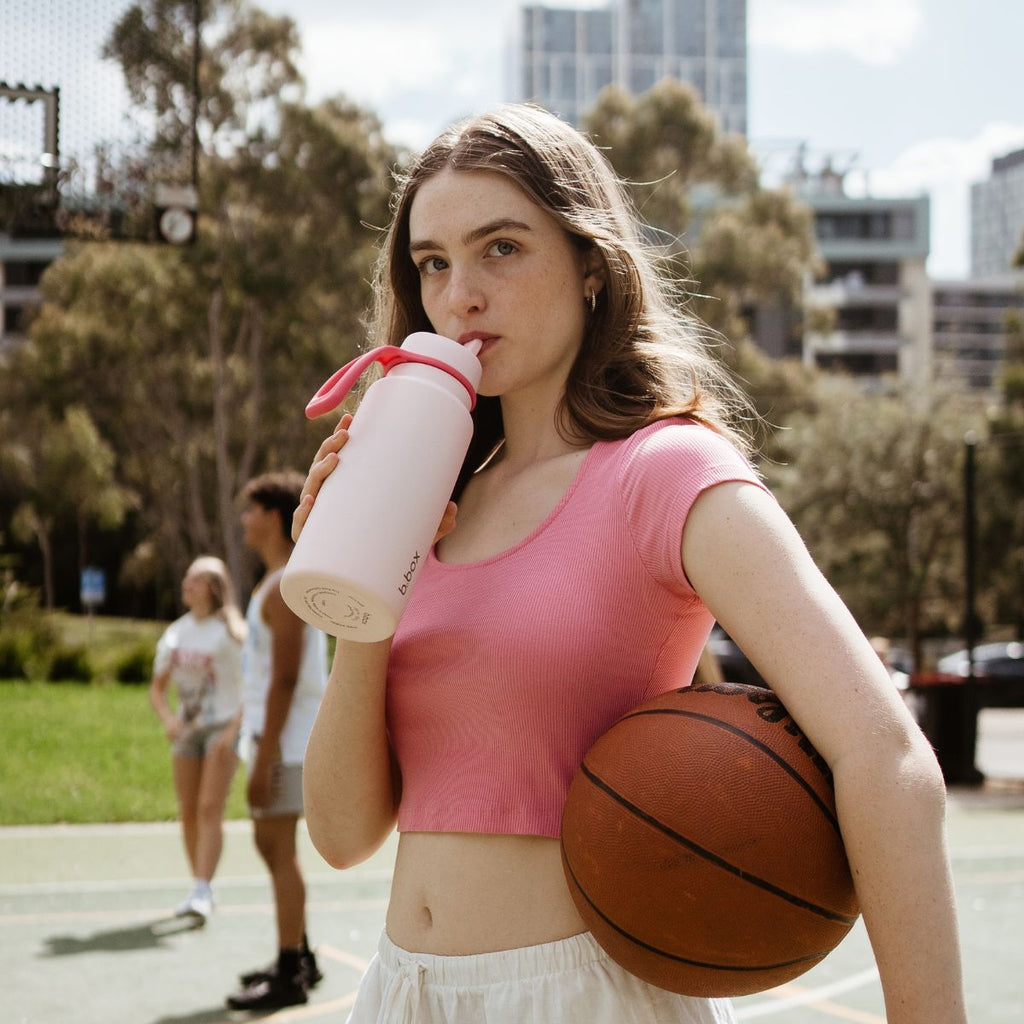 Insulated Flip Top 1 Litre Bottle - pink paradise