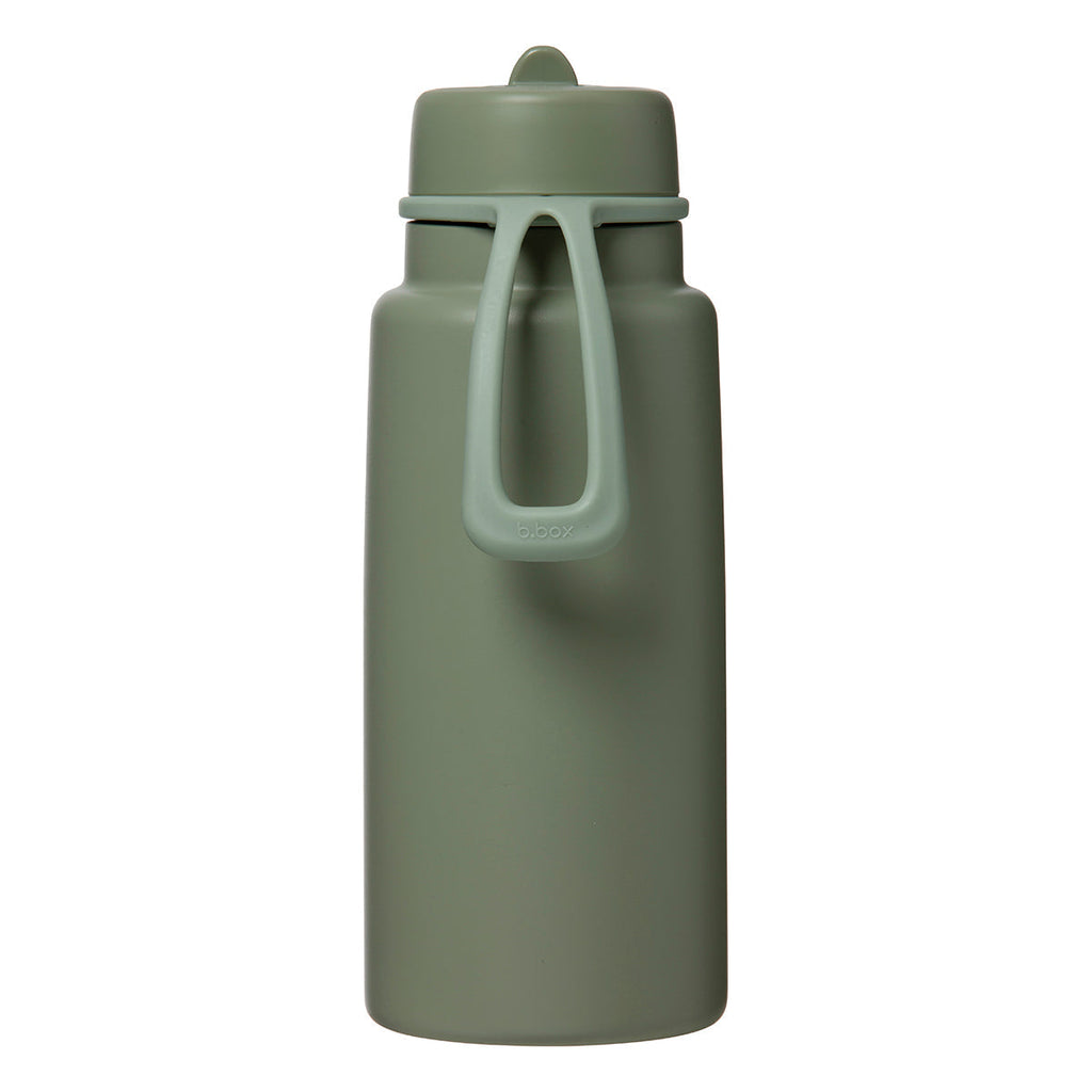 Insulated Flip Top 1 Litre Bottle - olive