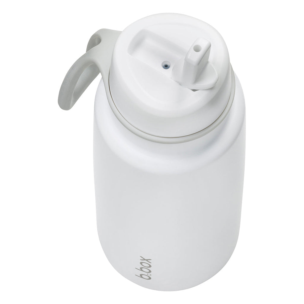 Insulated Flip Top 1 Litre Bottle - white out