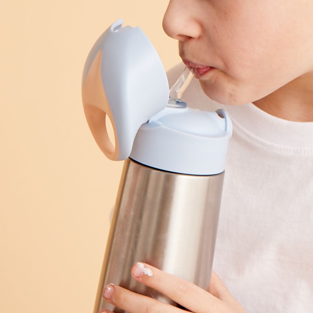 500ml insulated drink bottle - feeling peachy