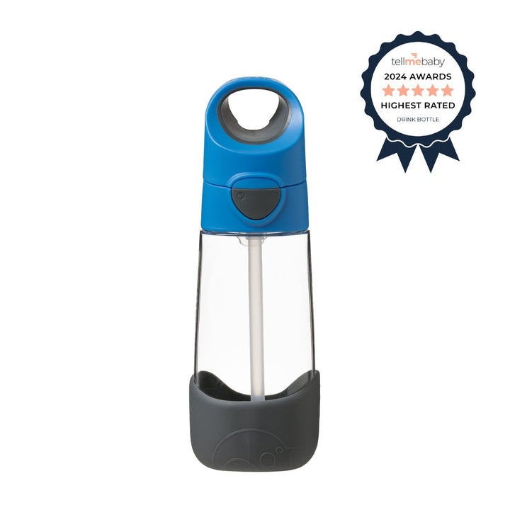 tritan™ drink bottle 450ml - blue slate